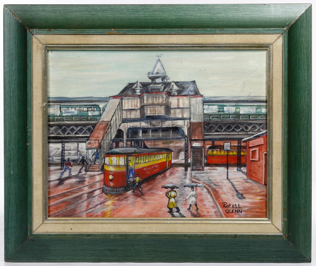 Rotell Glenn (American, b.1922) 'Ashland and Lake' Oil (1 of 6)