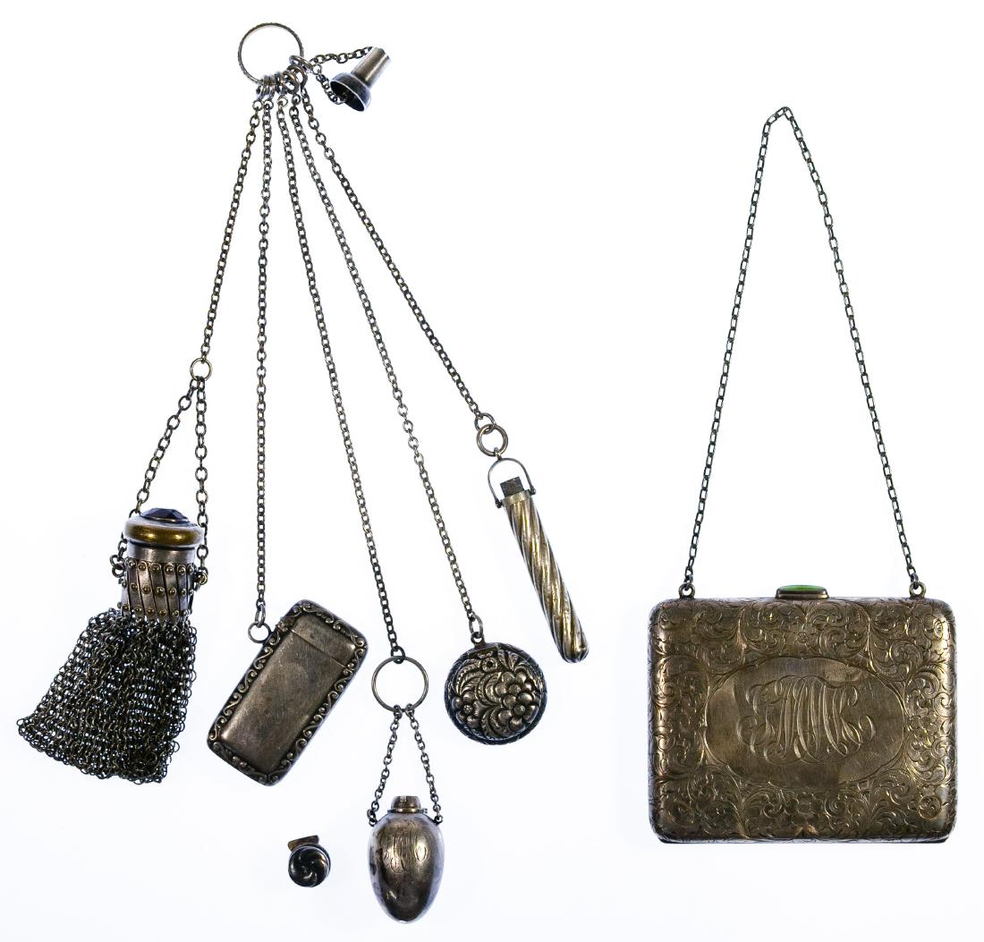 Sterling Silver Purse and Chatelaine (1 of 4)