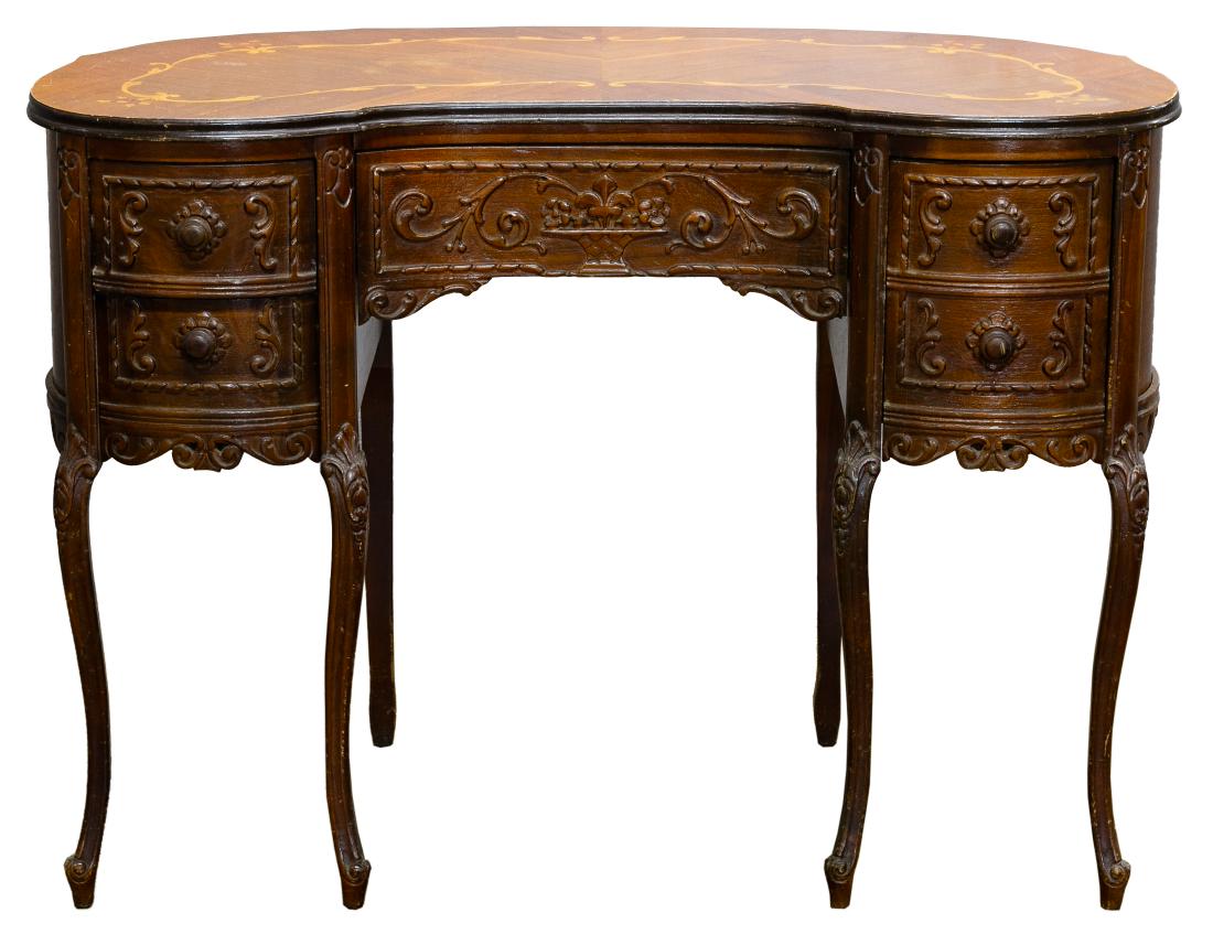 Country French Style Curved Desk (1 of 2)