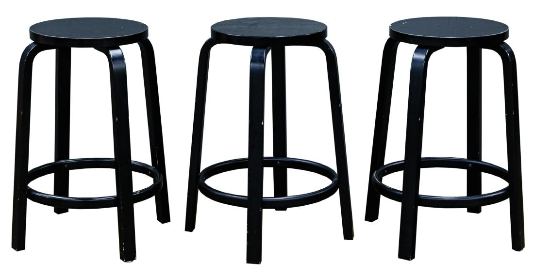 Alvar Aalto for Artek Black Bar Stools (1 of 1)