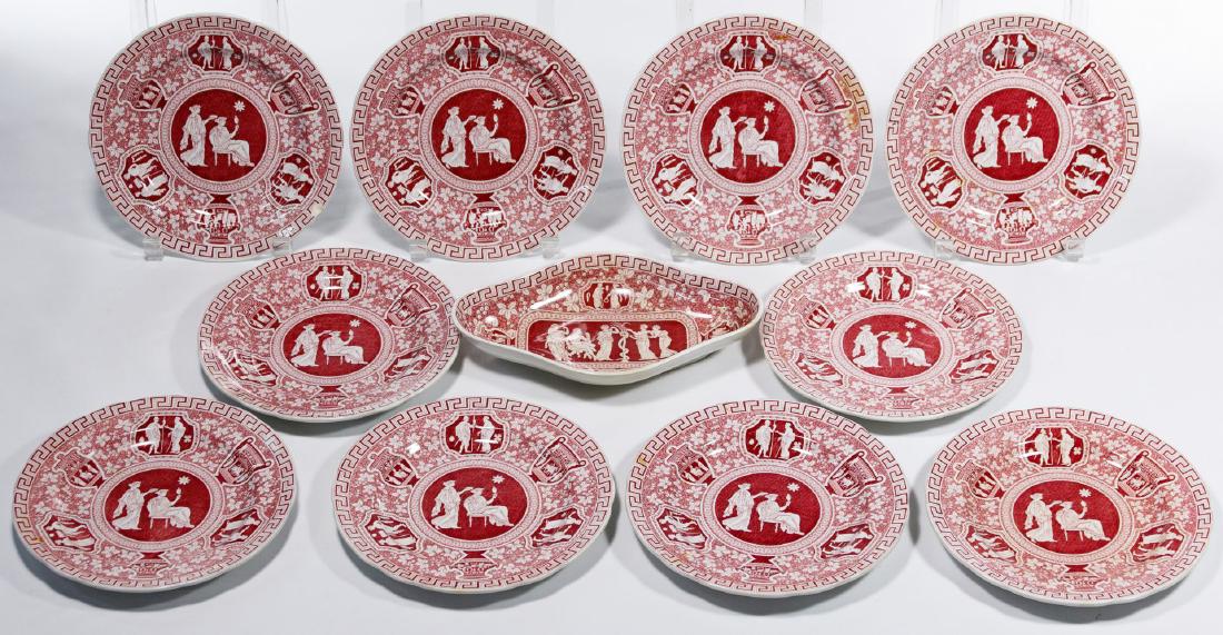 Copeland Spode 'Greek Key - Red' Salad Plate Collection (1 of 1)