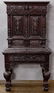 English Tudor Style Oak Cabinet on Stand