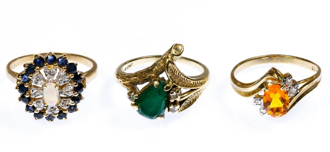 14k Gold and Gemstone Ring Assortment (1 of 1)