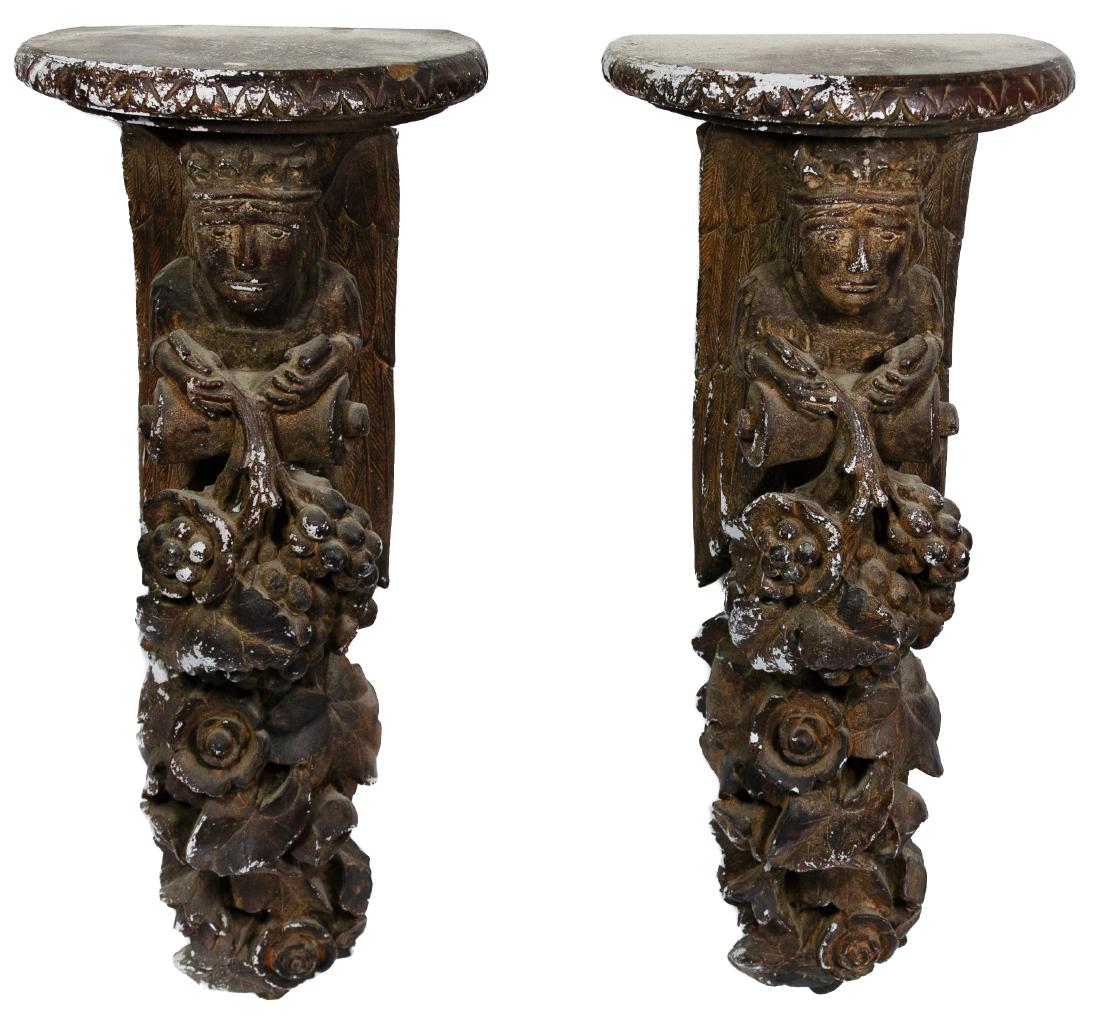 Cherub Plaster Wall Sconces (1 of 4)