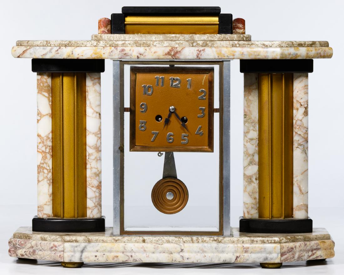 Art Deco Marble Mantel Clock (1 of 5)