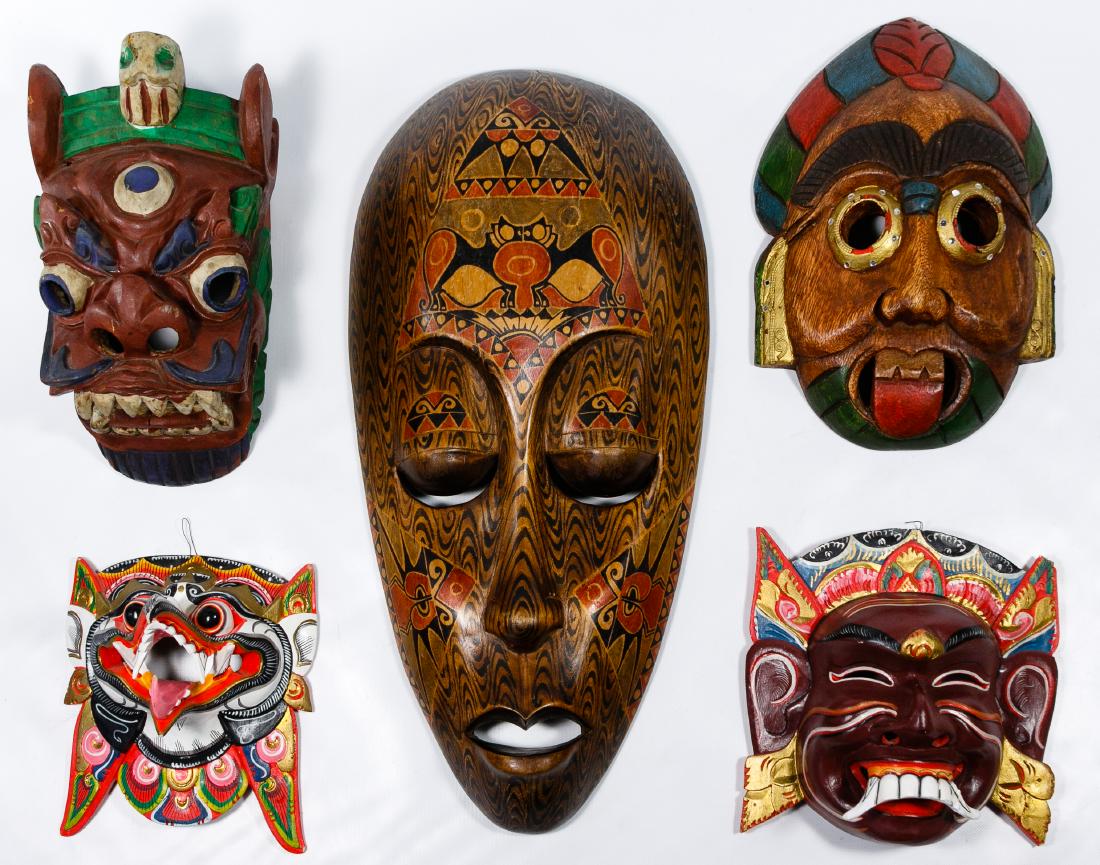 Souvenir Wood Mask Assortment (1 of 2)