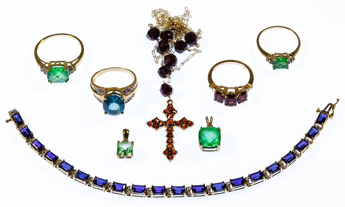 10k Gold and Semi-precious Gemstone Jewelry Assortment (1 of 1)