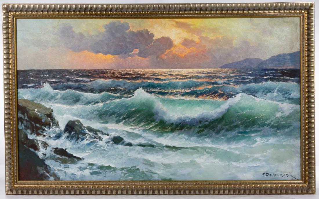 Alex Dzigurski (American, 1911-1995) Oil on Canvas (1 of 8)