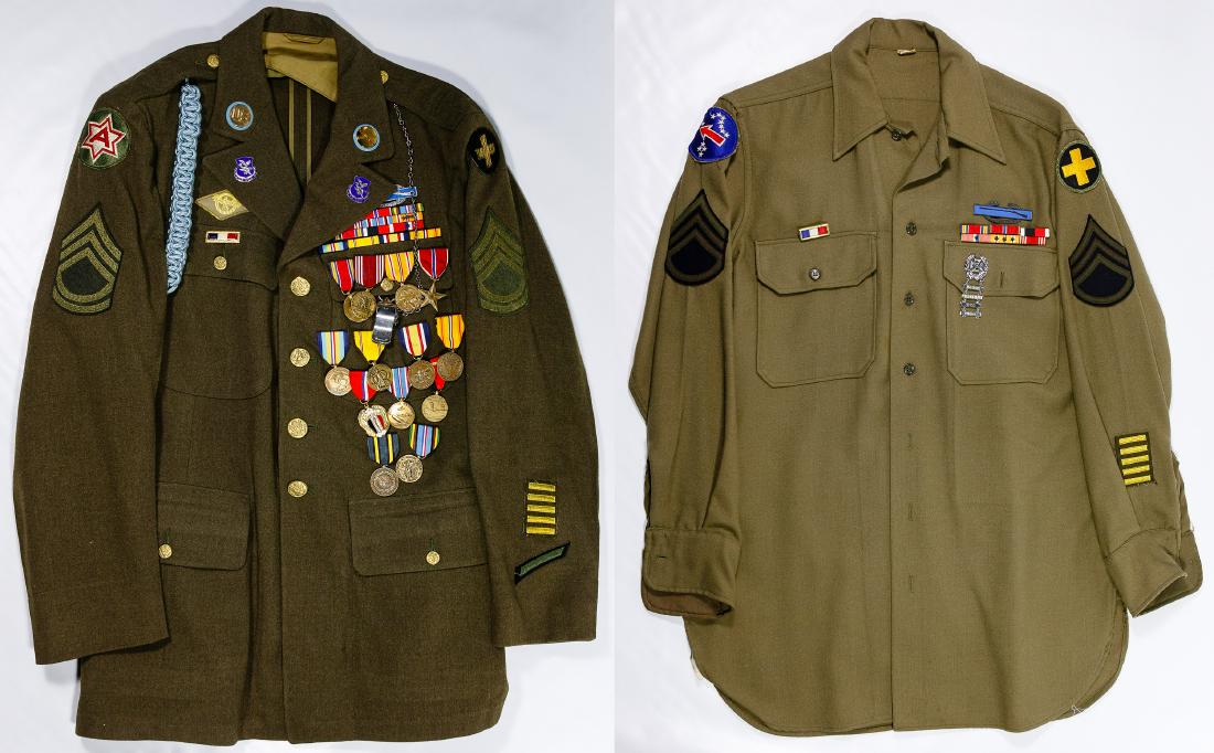 World War II US Army Uniforms with Medals (1 of 10)