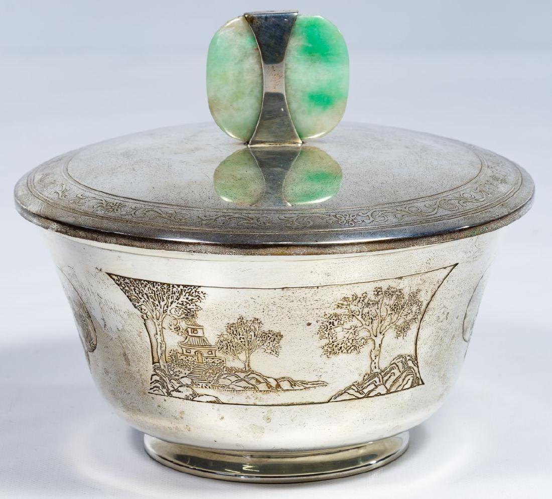 Sterling Silver Asian Lidded Bowl (1 of 5)