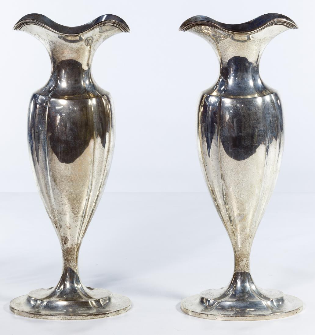 Sterling Silver Fluted Vases (1 of 2)