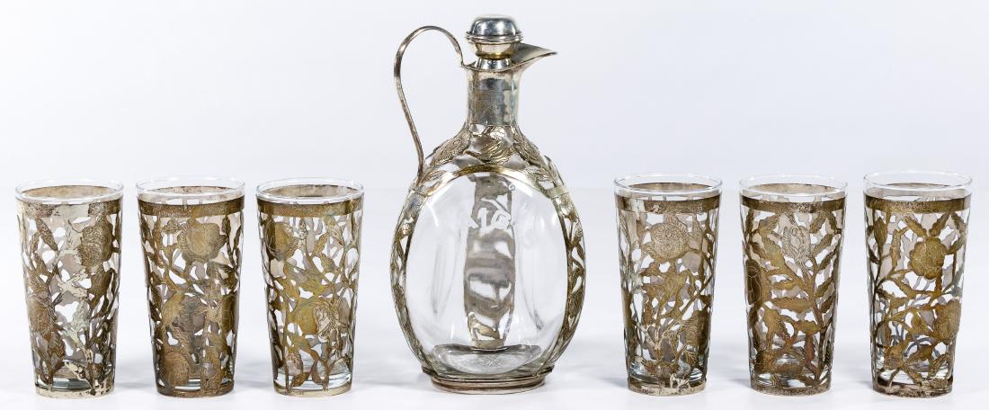 Sterling Silver Overlay Decanter and Glass Collection (1 of 4)
