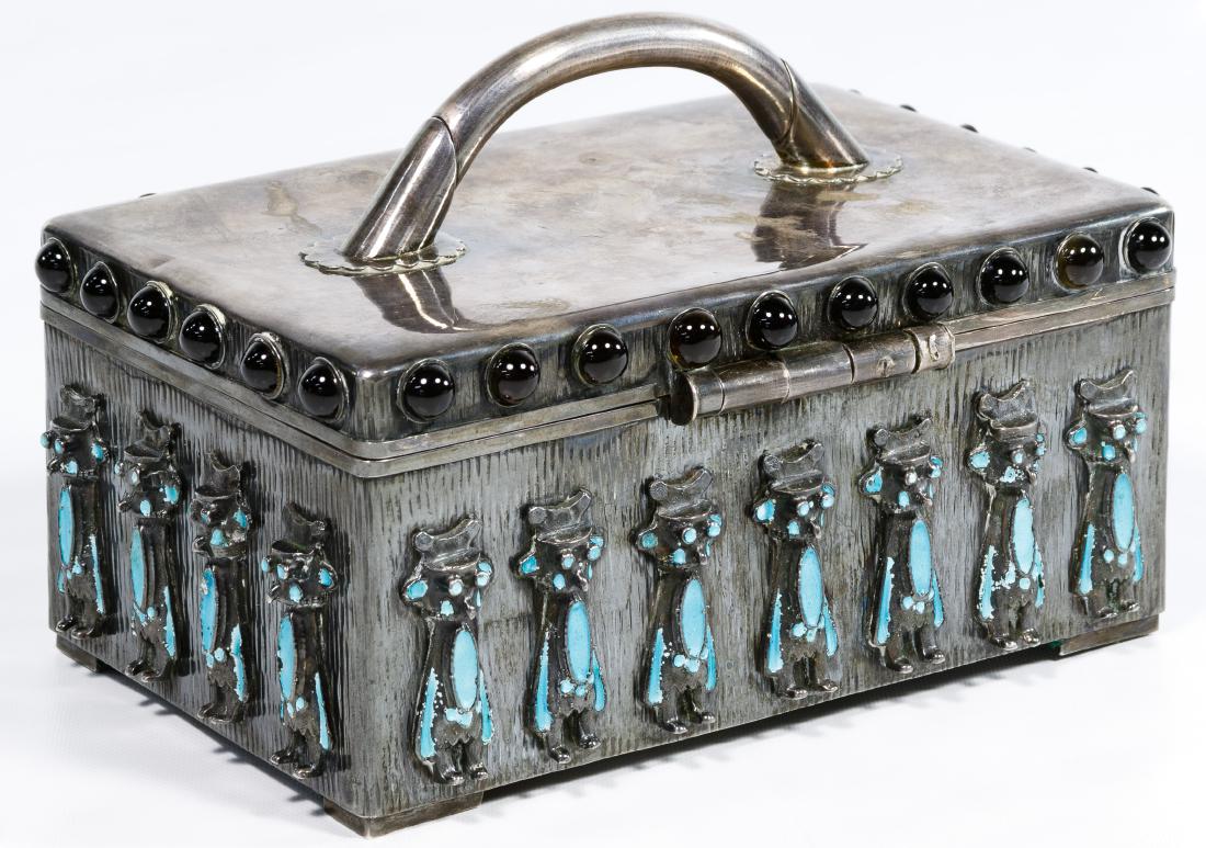 Korean Silver (99) and Smokey Quartz Jewelry Box (1 of 4)