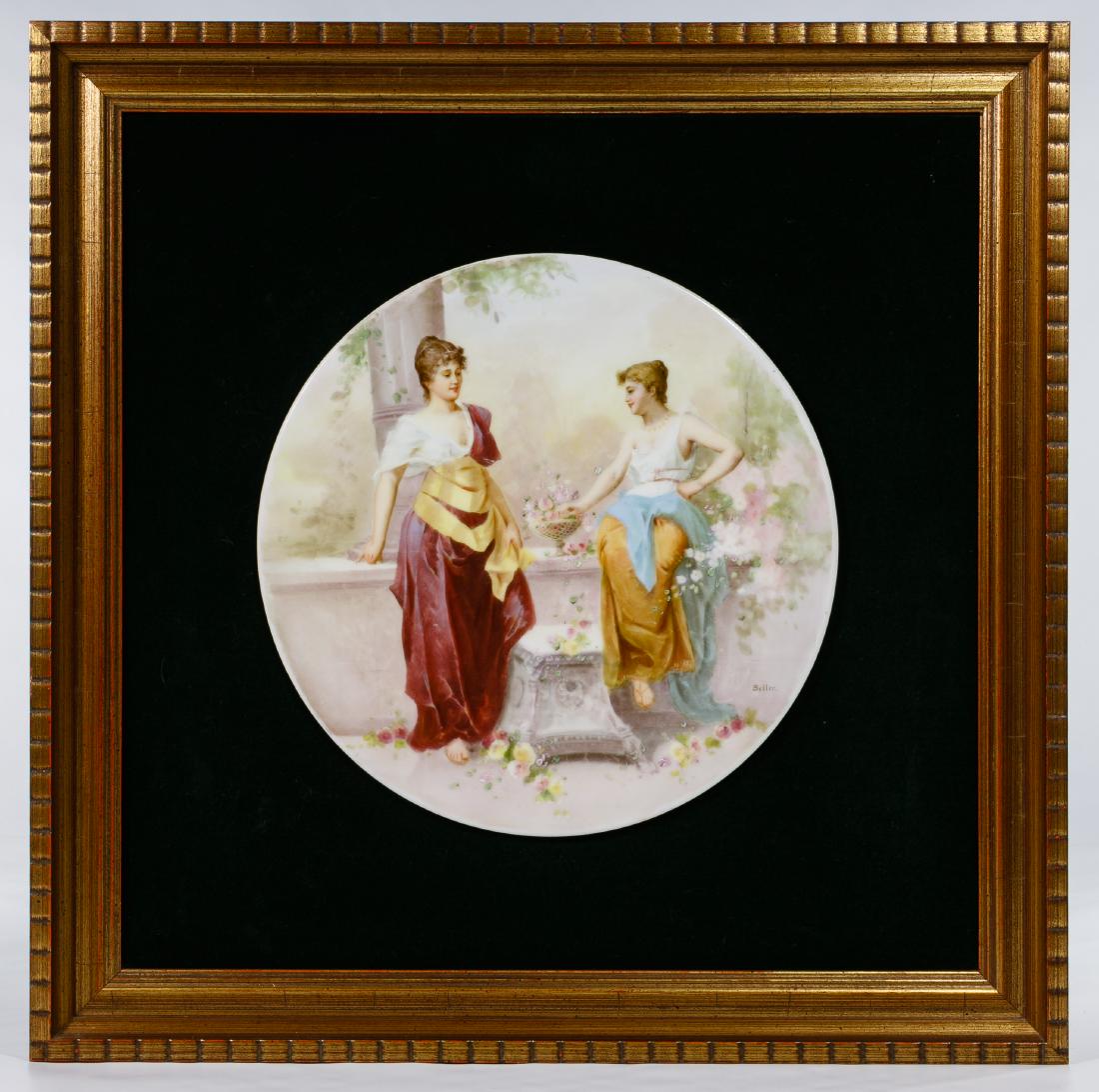 Hand Painted Round Porcelain Plaque (1 of 5)