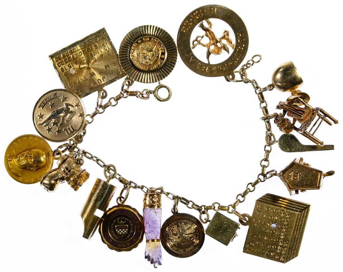 14k Gold Charm Bracelet (1 of 2)
