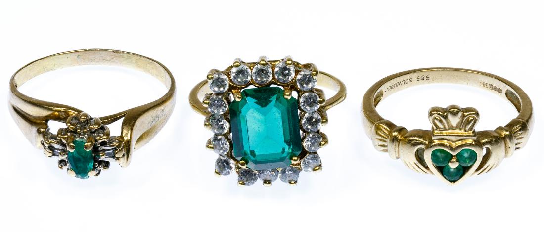 14k Gold and Gemstone Rings (1 of 2)