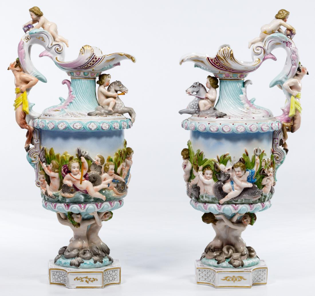 Meissen Style Porcelain Ewers (1 of 11)