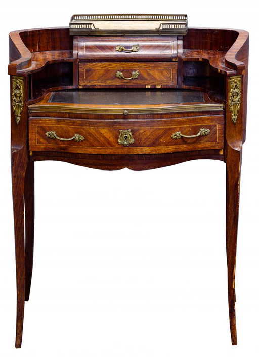 French Louis Xiv Style Mahogany Writing Desk