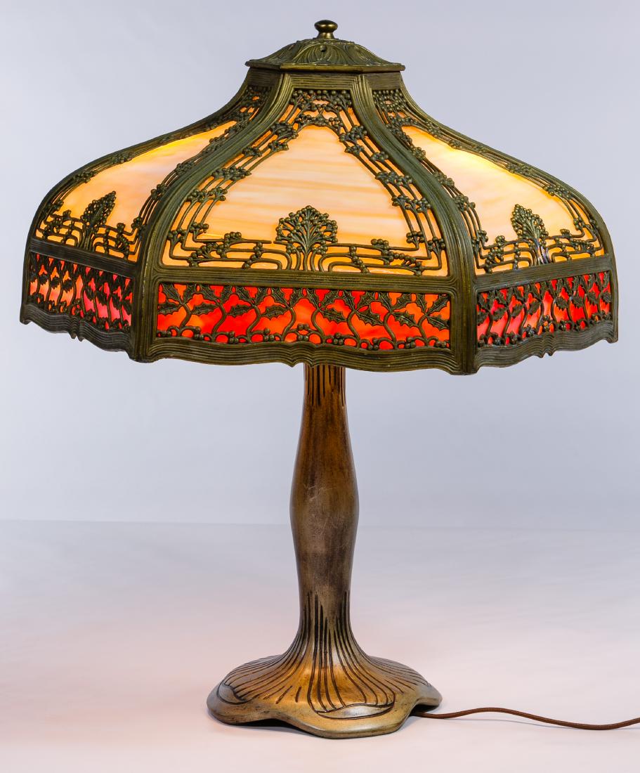 Moe Bridges Slag Glass Shade Table Lamp (1 of 13)