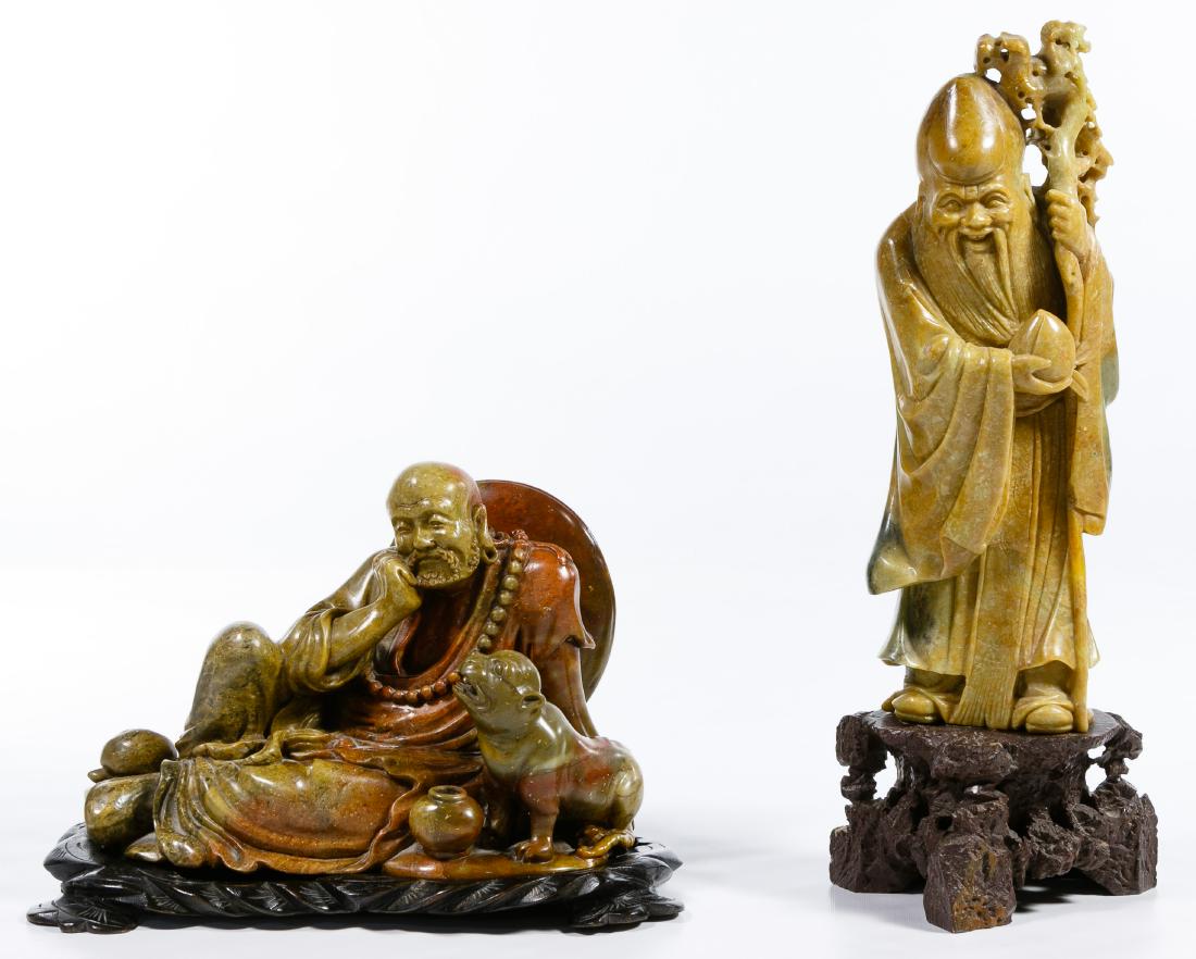 Chinese Carved Soapstone Figurines (1 of 4)