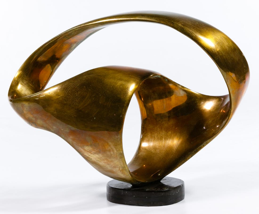 Bill Keating (American, b.1932) Bronze Sculpture: Bill Keating (American, b.1932) Bronze Sculpture 1983, signed on side near base Condition: Very Good to Good, overall light wear; light pitting; tarnish; dirt accumulation Height: 11.50 inches, Width: