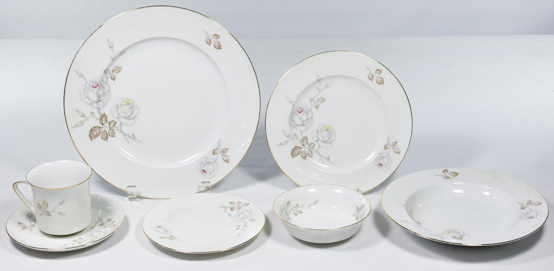 Haviland 'Sweetheart' China Service: Haviland 'Sweetheart' China Service Sixty-three piece set including (9) dinner plates, (9) salad plates, (9) bread plates, (9) rimmed bowls, (9) cups, (9) saucers and (9) berry bowls Condition: Very G