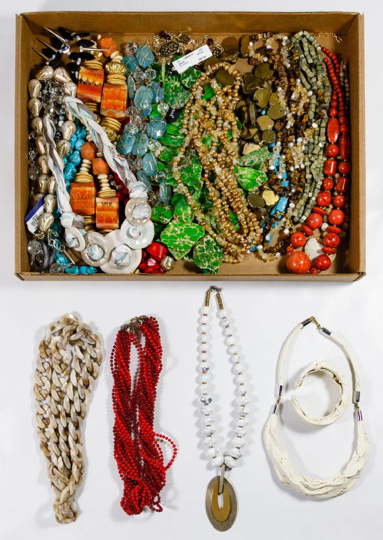 Costume Jewelry Assortment: Costume Jewelry Assortment Approximately eighteen pounds of necklaces, bracelets, rings; some sets; some signed by 'Joan Rivers', 'Kenneth Lane', 'Camrose and Kross' Condition: Very Good to Good, some