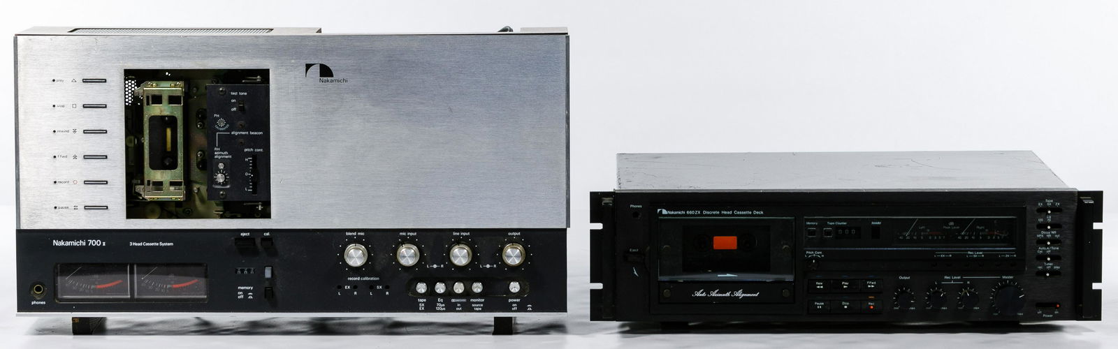 Nakamichi 700 Ii & Nakamichi 660 Zx Cassette Decks