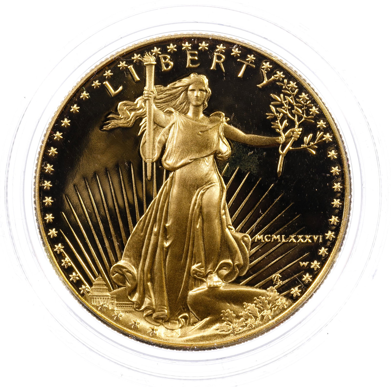 1986-W $50 Gold Proof American Eagle: 1986-W $50 Gold Proof American Eagle Category: Bullion Coins > Gold Eagles Shipping Status: Leonard Auction, Inc. will provide direct shipping for this lot.