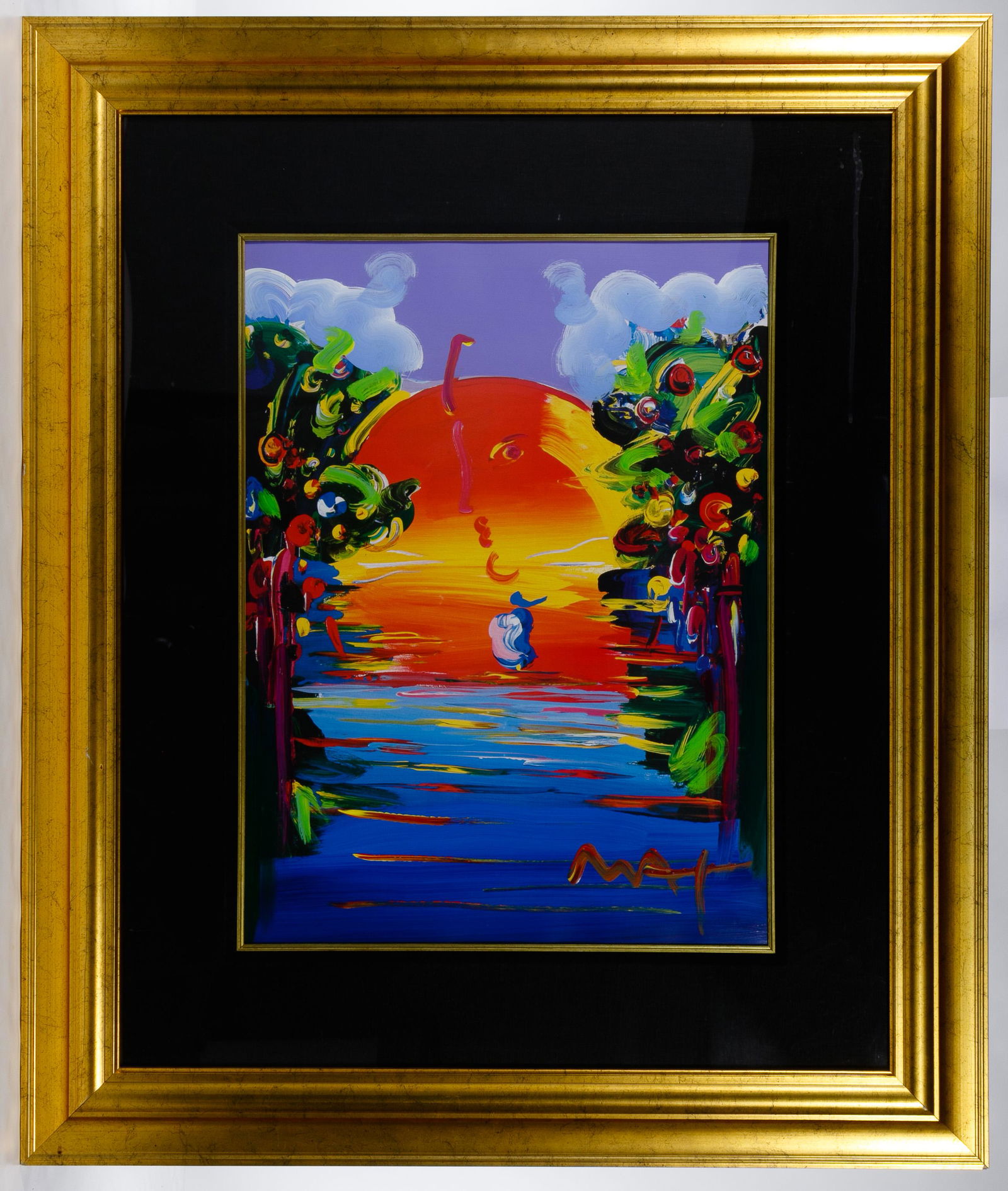 Peter Max (American, b.1937) 'Better World III' Mixed: Peter Max (American, b.1937) 'Better World III' Mixed Media Undated, signed lower right, depicting a sunset over water; provenance: Park West at Sea August of 2006 lot CP688 (receipt included), later