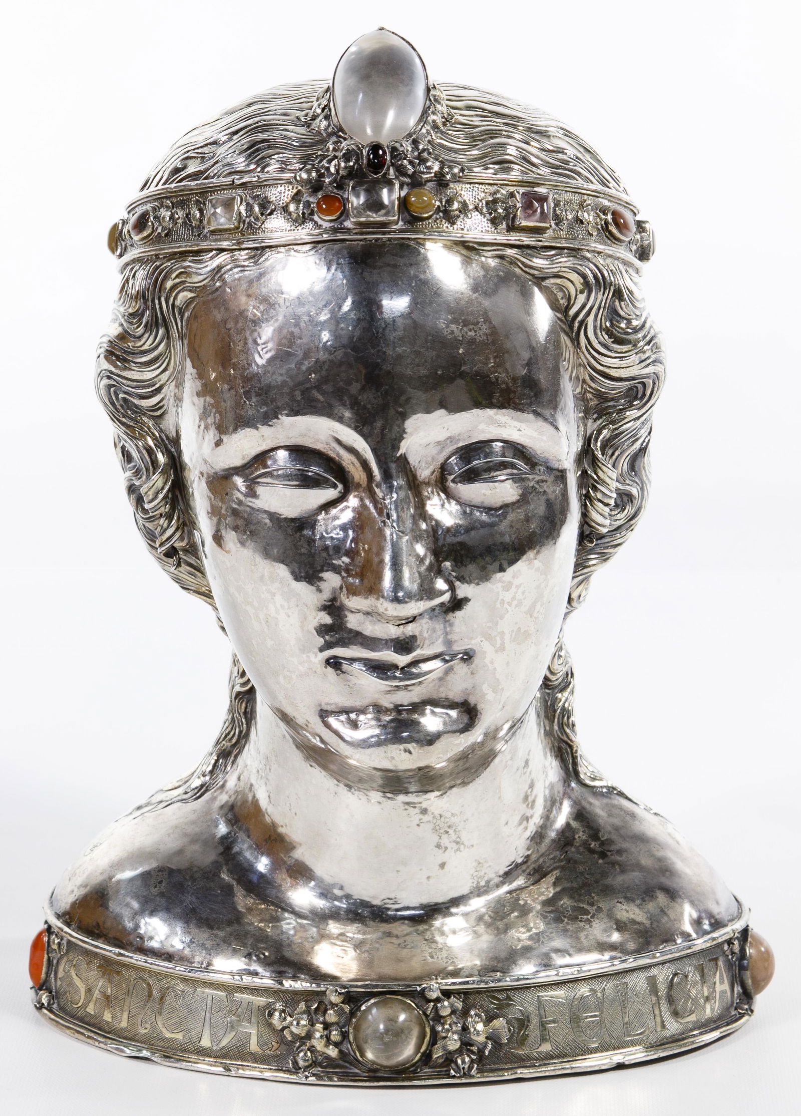 Continental Silver St. Felicia Reliquary Bust (1 of 8)