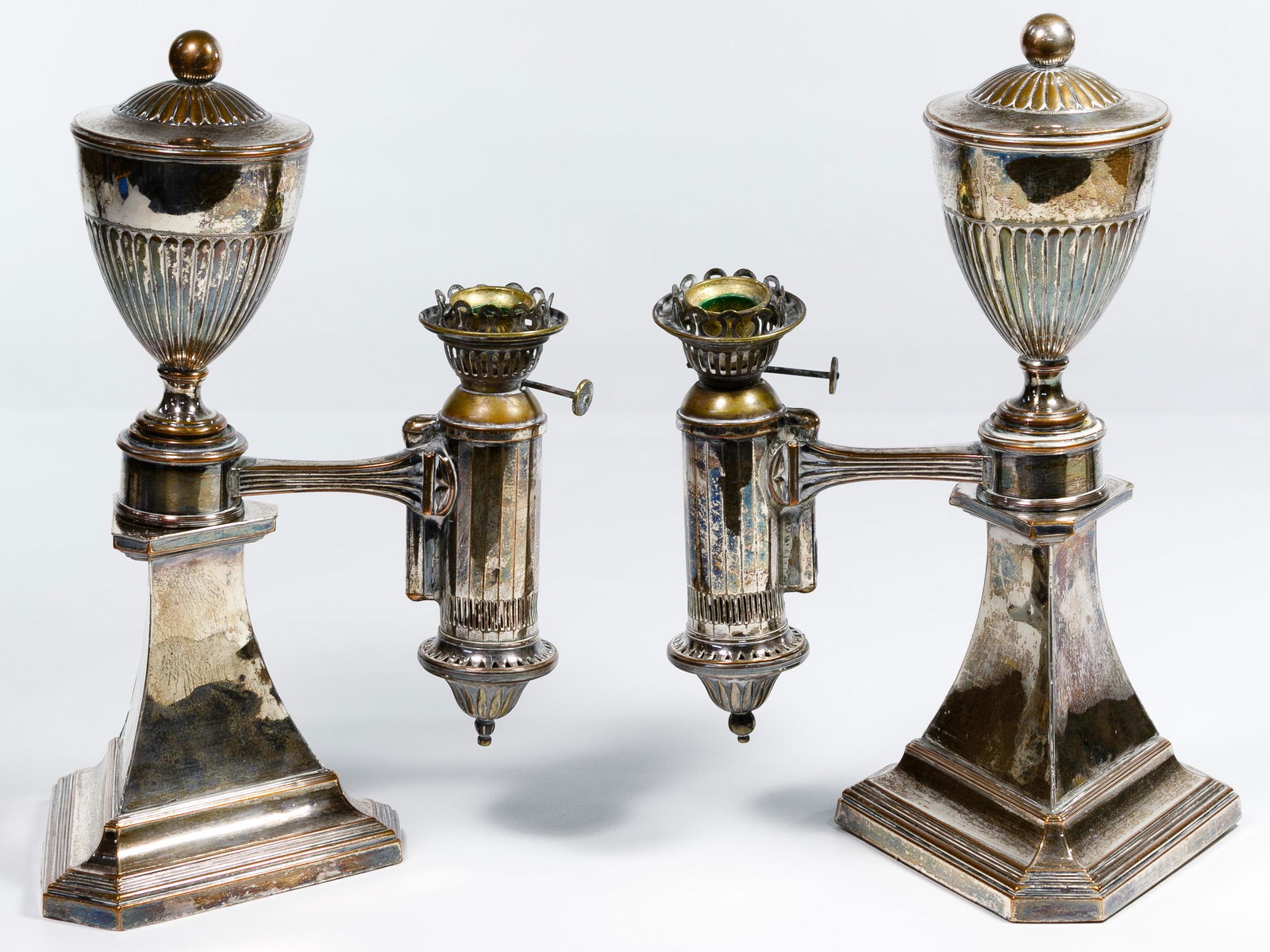 Silverplate Oil Lamps (1 of 4)