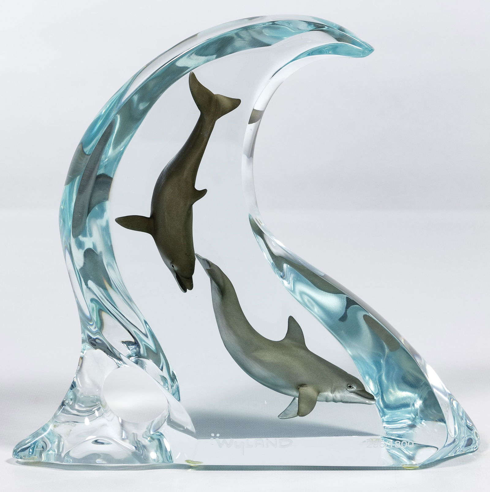 Robert Wyland (American, b.1956) 'Dolphin Light' Lucite (1 of 5)