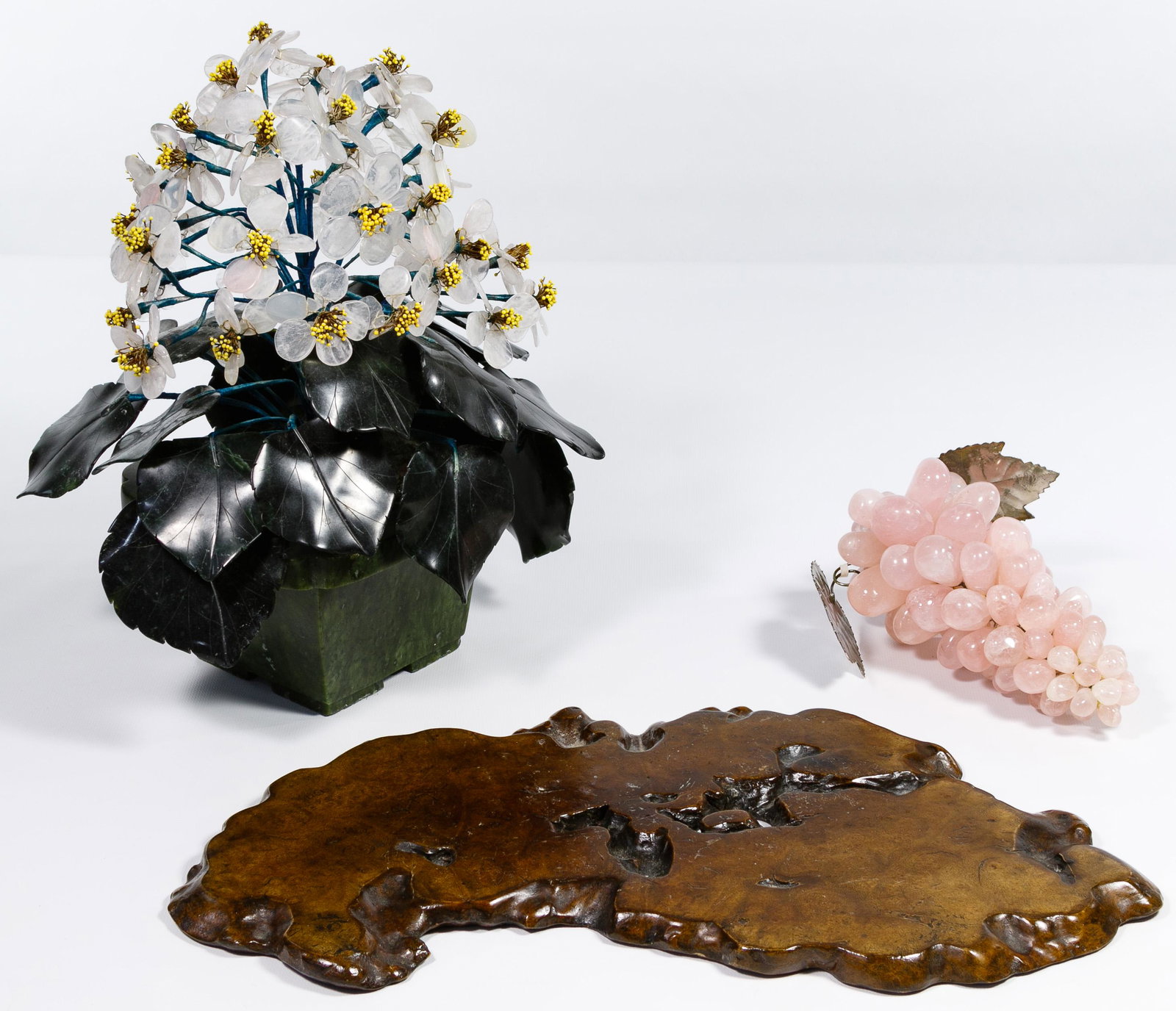 Asian Jadeite Jade Grapes and Plant (1 of 1)