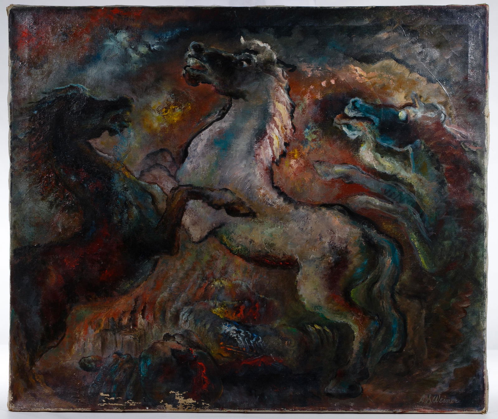 Abraham S. Weiner (American, 1897-1982) 'Steeds in (1 of 6)