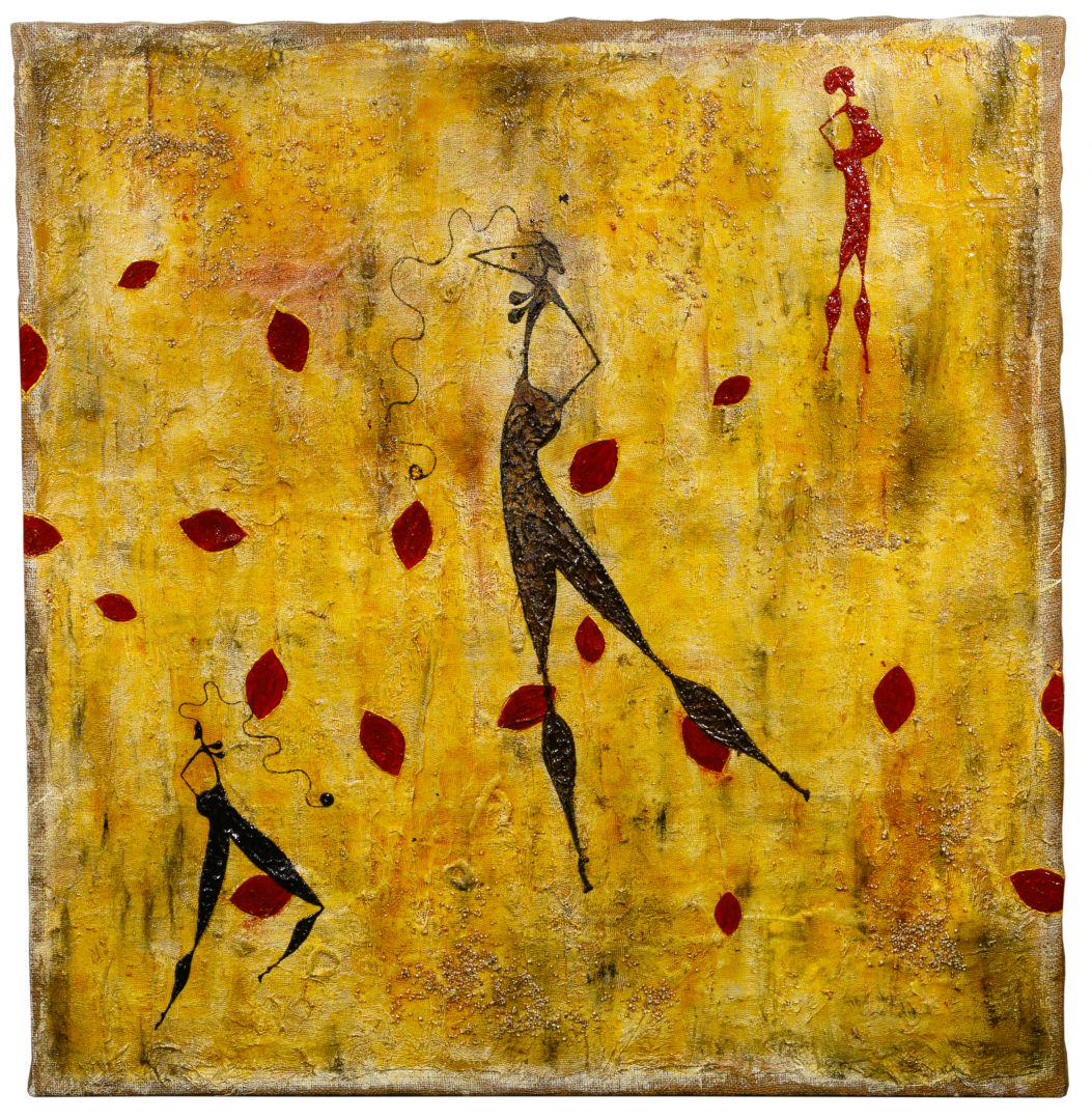 Roberto Fantini (Italian, b.1960) Oil on Burlap (1 of 3)