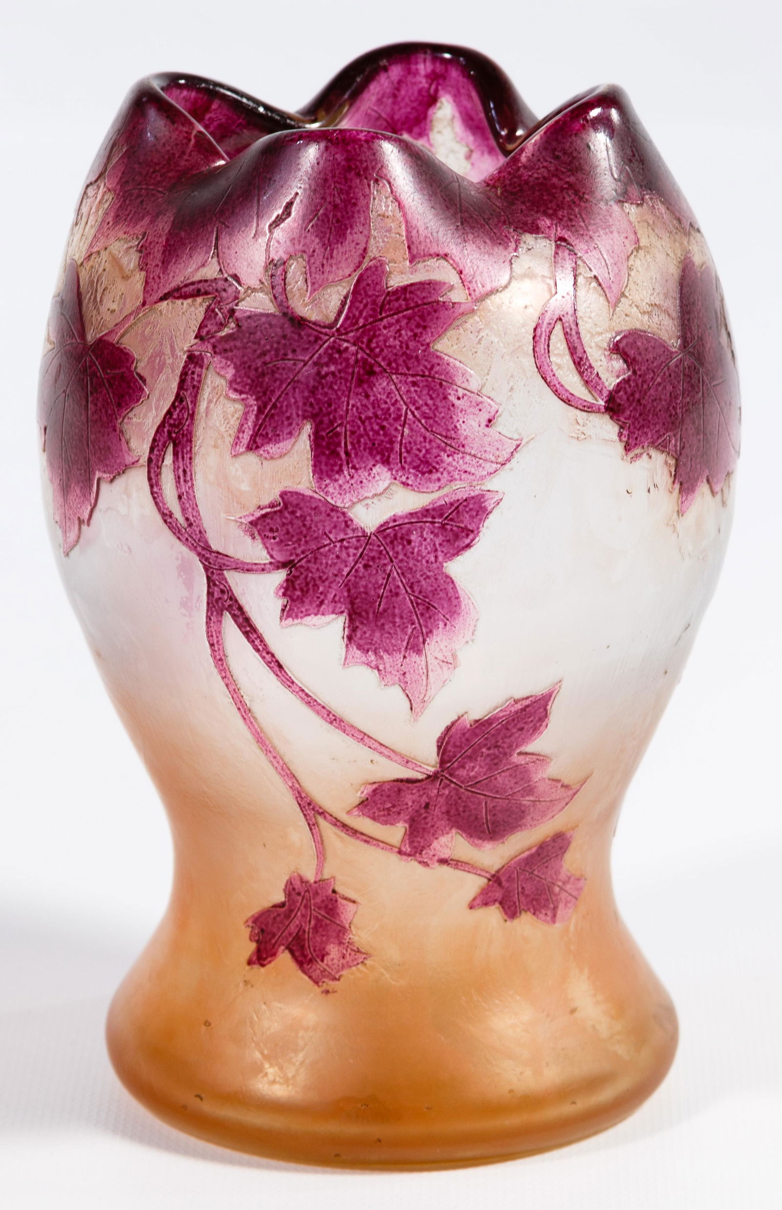 Legras 'Serie Rubis' Cameo Art Glass Vase (1 of 7)