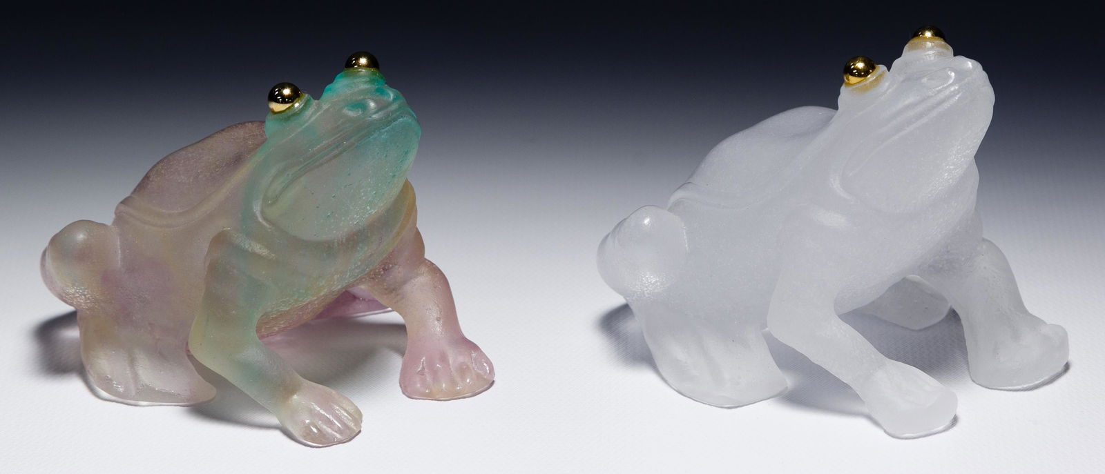 Daum Art Glass Frog Figurines (1 of 5)