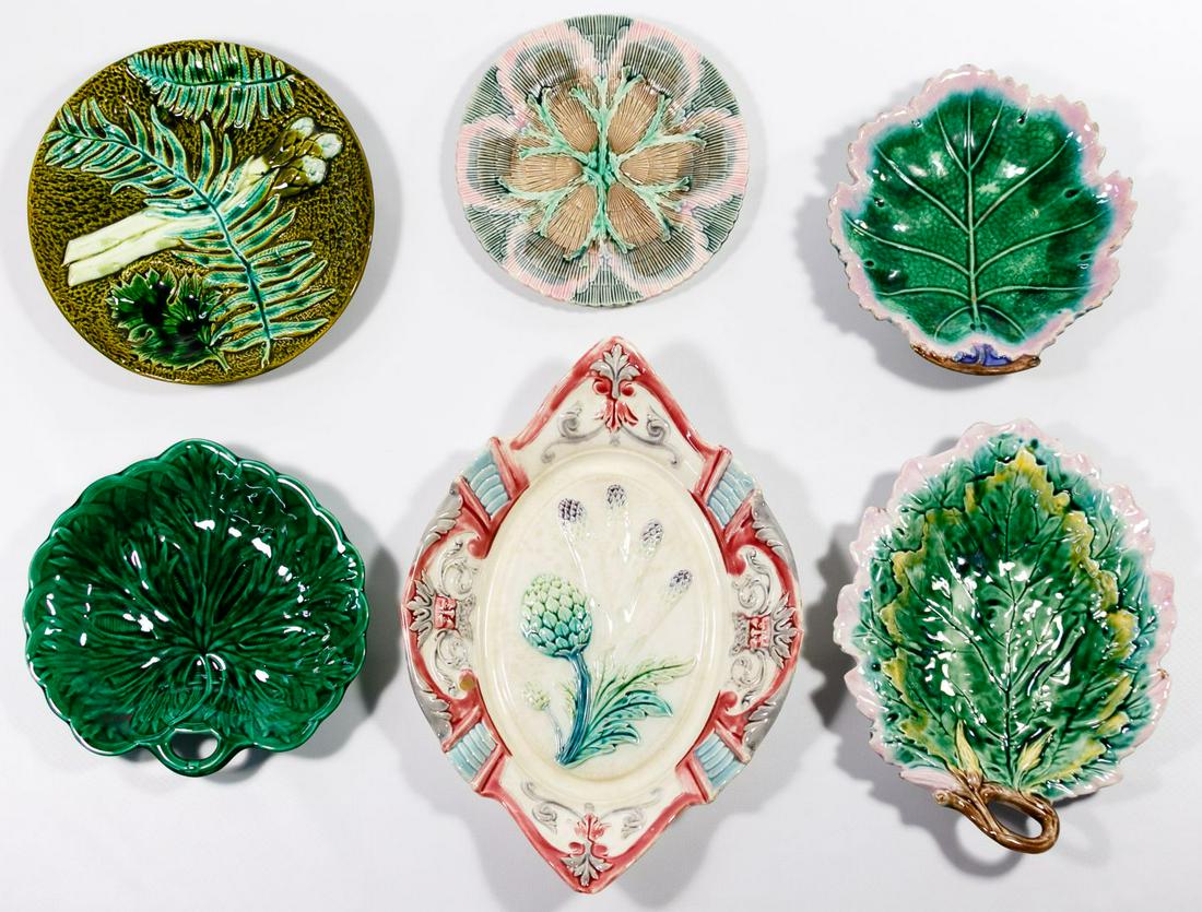 Majolica Pottery Plate Assortment (1 of 2)