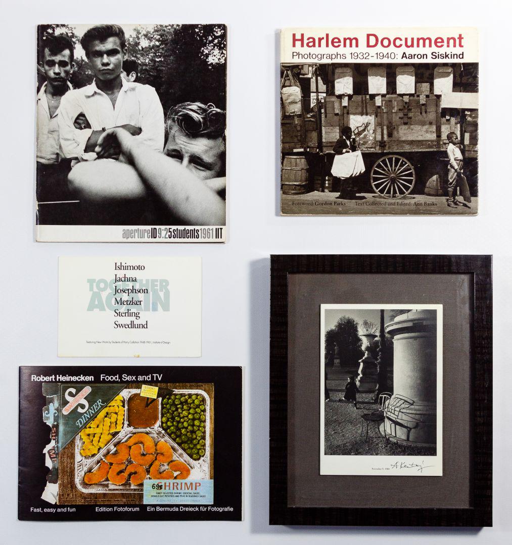 Signed Photographer Assortment: Signed Photographer Assortment Including signed copy Aaron Siskind 'Harlem Document' first edition 1981 paperback; Aperture Magazine 1961 'aperture ID 9:2 5 Students' signed by Harry Callahan, Kenneth