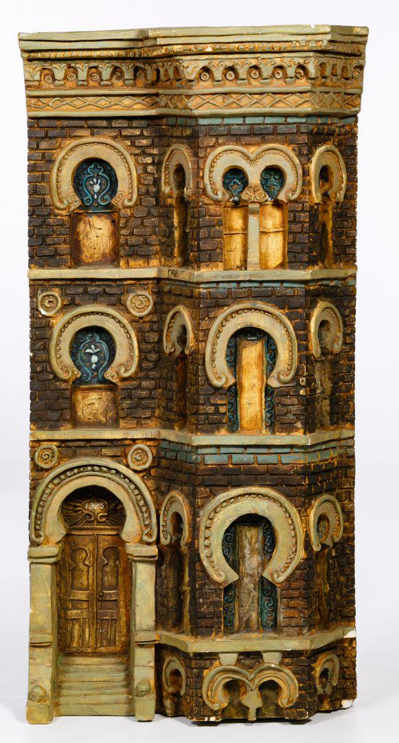 Alice 'Zani' Jacobsen (American, 20th Century) Plaster: Alice 'Zani' Jacobsen (American, 20th Century) Plaster House Facade Undated, signed lower left edge, marked No.7, titled 'N. Dearborn North Side' en verso Condition: Good, several small and large chip