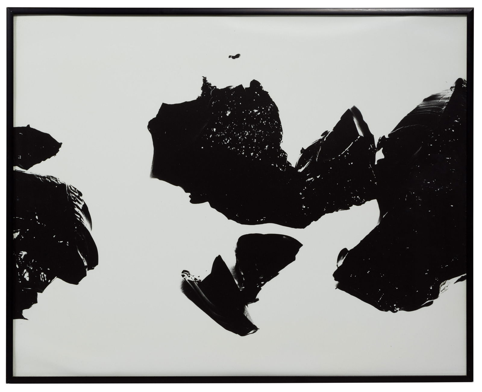 (Attributed to) James Welling (American, b.1951): (Attributed to) James Welling (American, b.1951) '#D-40' Silver Gelatin Print Photograph 1980s, unsigned, abstracted image in black and white, housed in a metal frame; Feature Gallery label en verso C