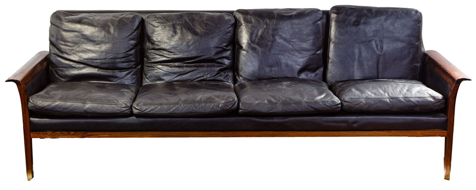 Hans Olsen for Vatne Mobler Leather Sofa (1 of 6)