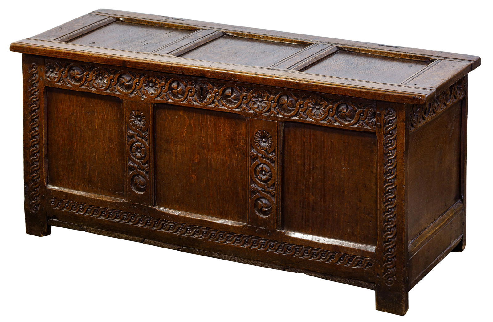 English Jacobean Style Oak Blanket Chest (1 of 1)
