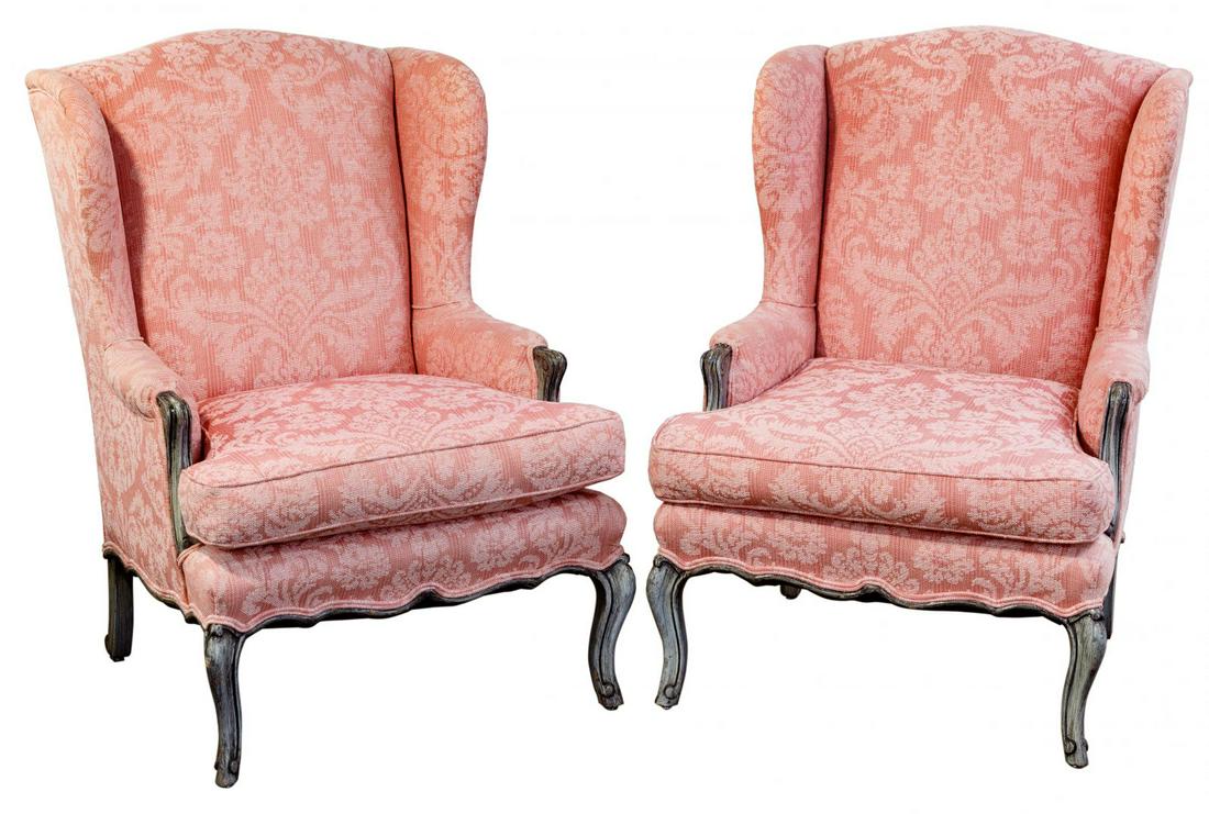 Damask Wing Chairs (1 of 2)