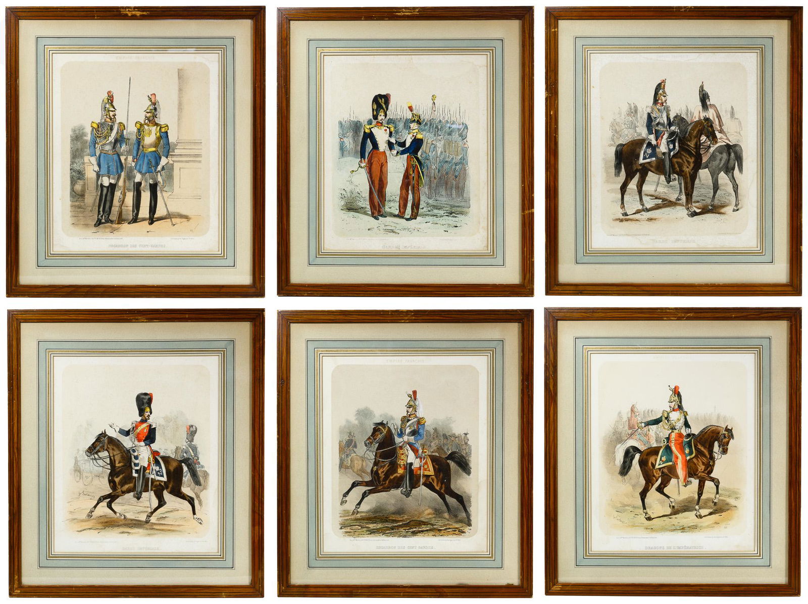'Empire Francais' Hand-colored Lithograph Assortment (1 of 8)