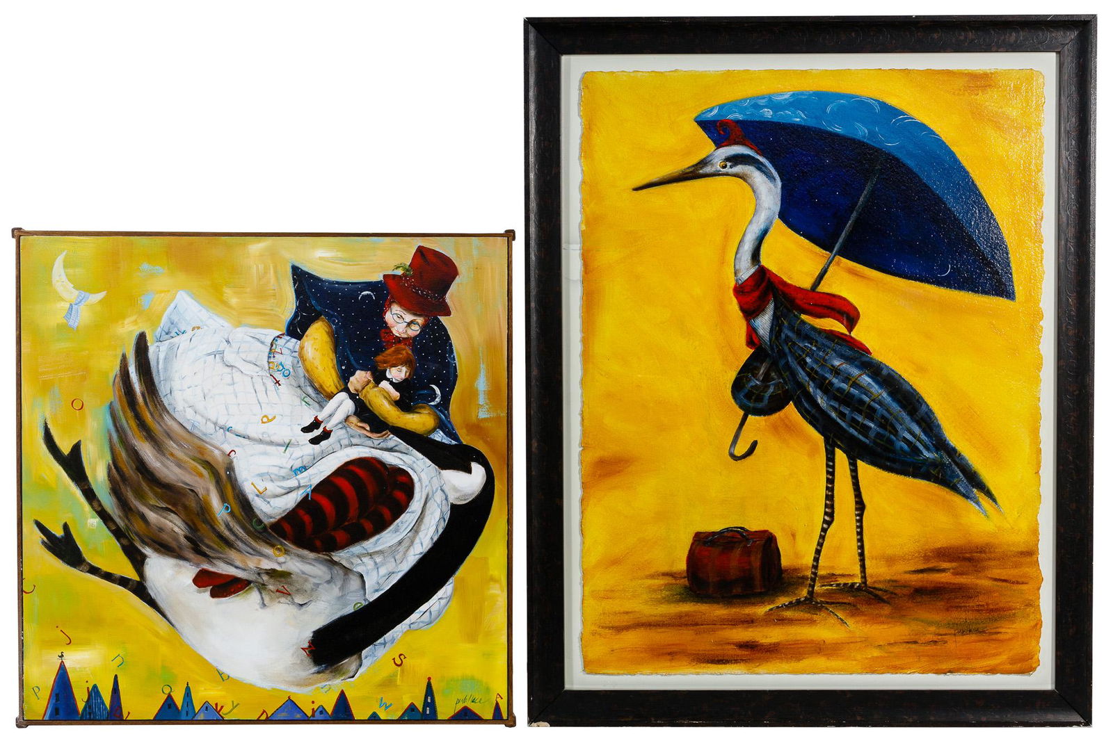 Paula Wallace (American, 20th Century) Acrylic (1 of 9)