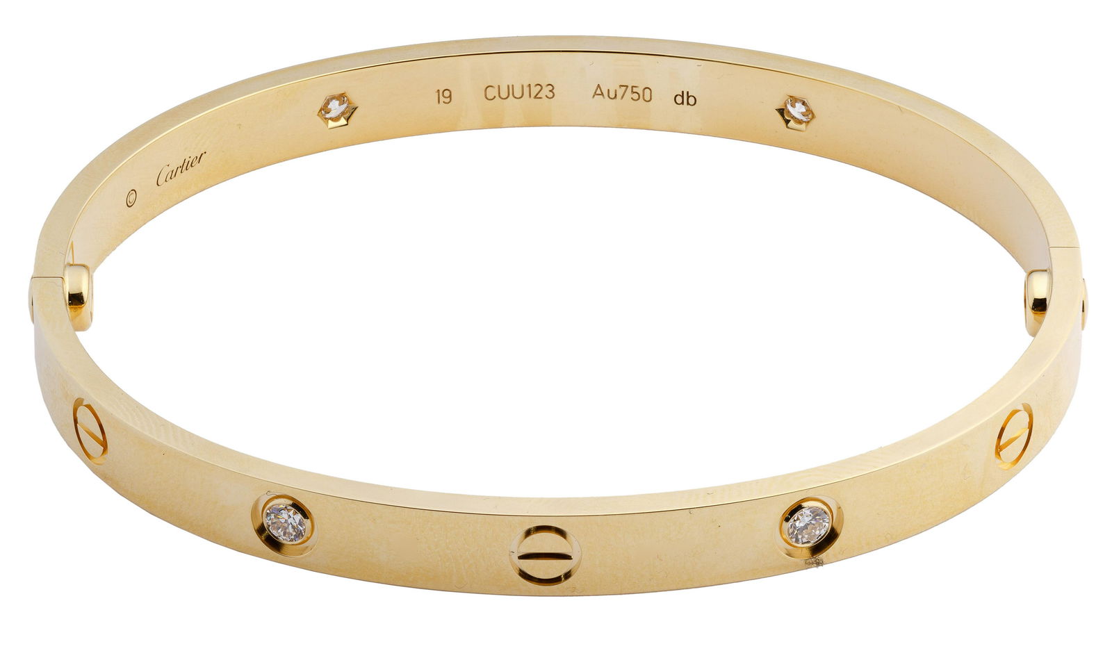 Cartier 18k Yellow Gold and Diamond 'Love' Bracelet (1 of 3)