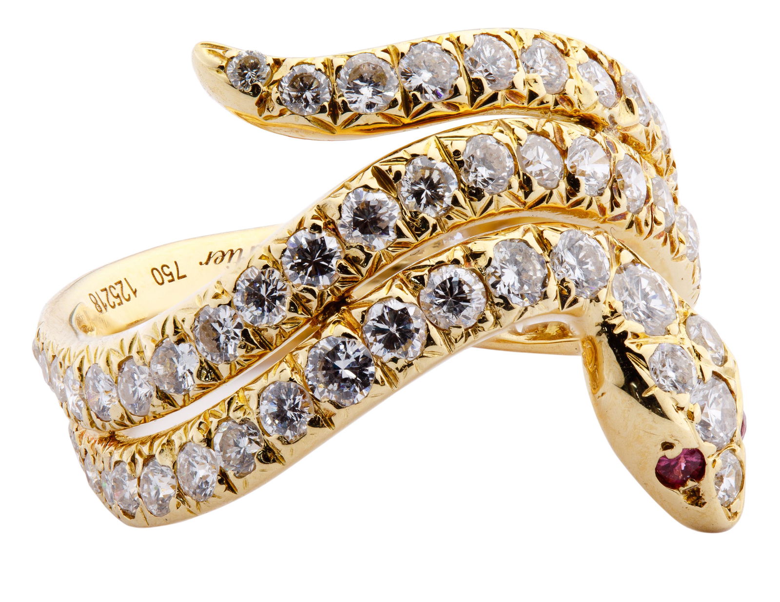 cartier diamond snake ring