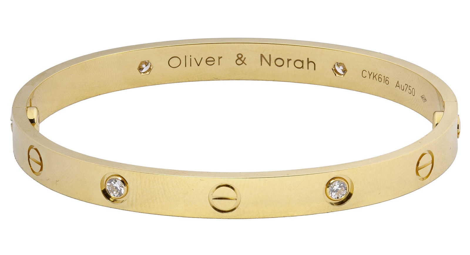 Cartier 18k Yellow Gold And Diamond love Bracelet